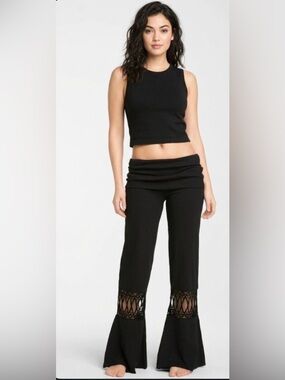 Prana Malibu Crochet Flare Leggings